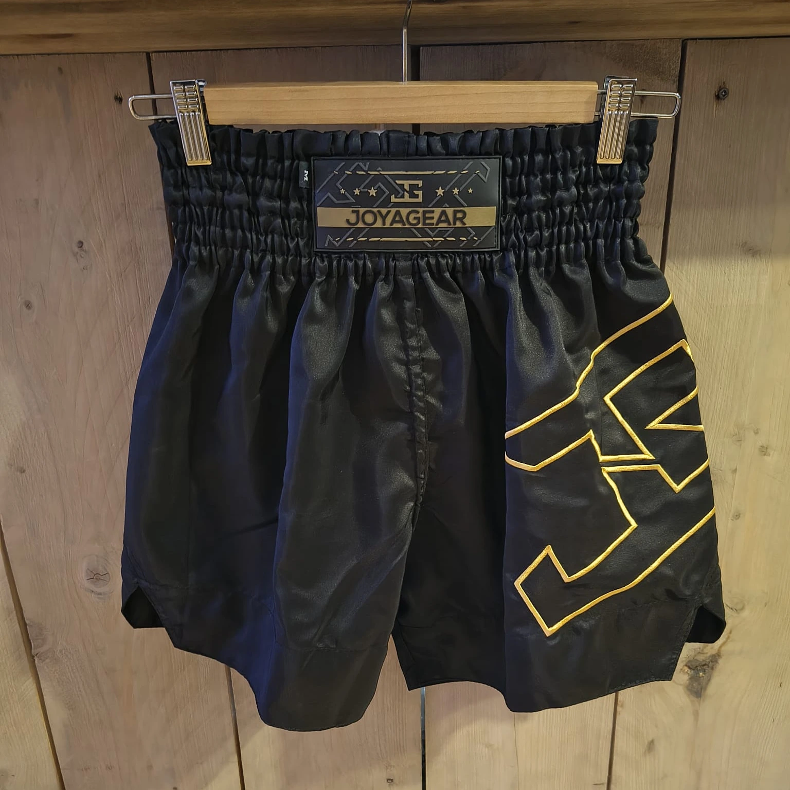 kickboksbroekje JG model zwart/goud