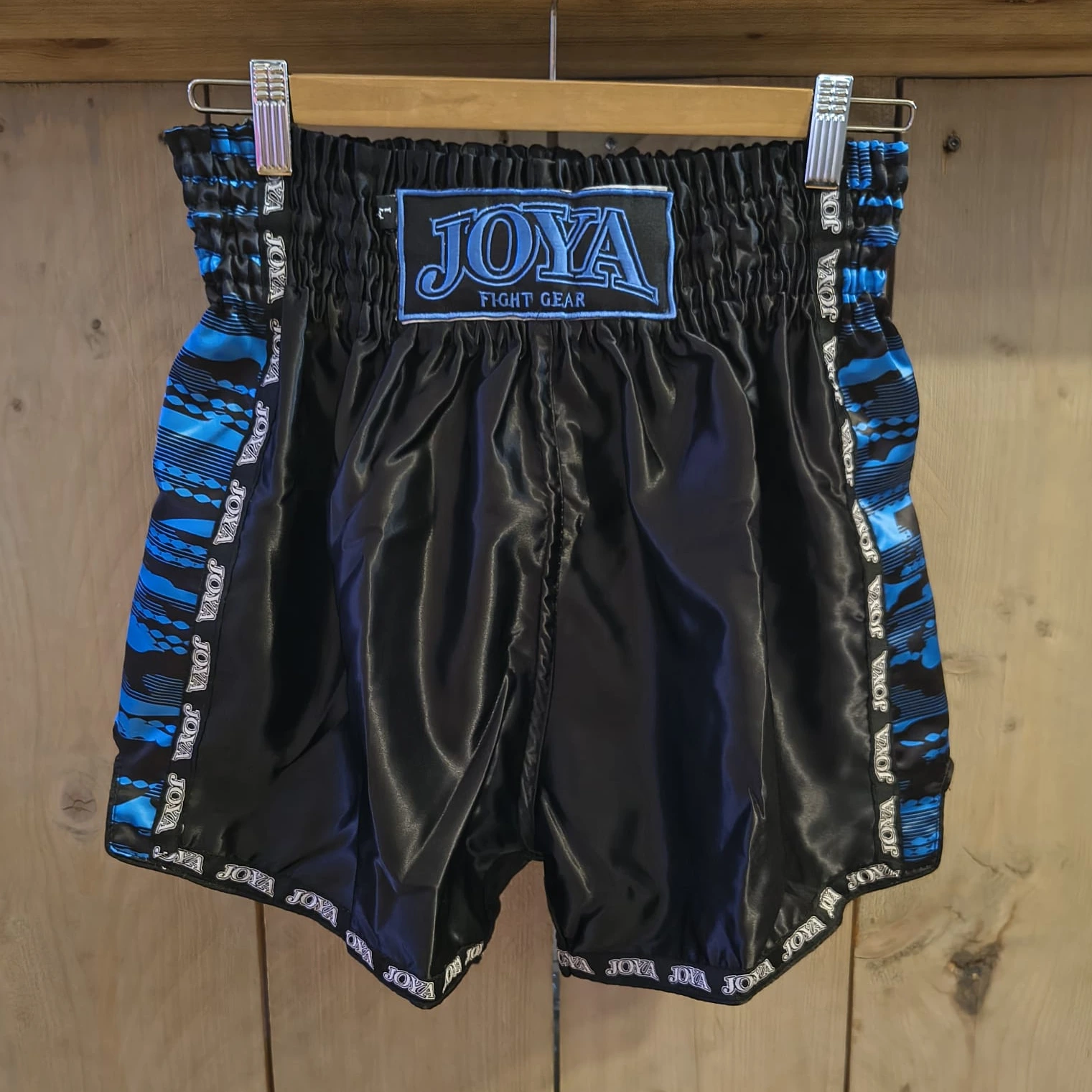kickboksbroekje camo blauw