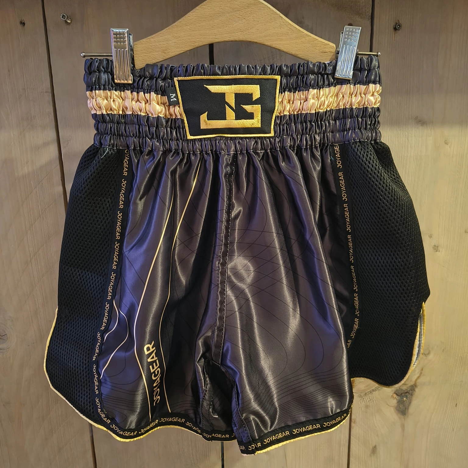 kickboksbroekje essentials zwart/goud