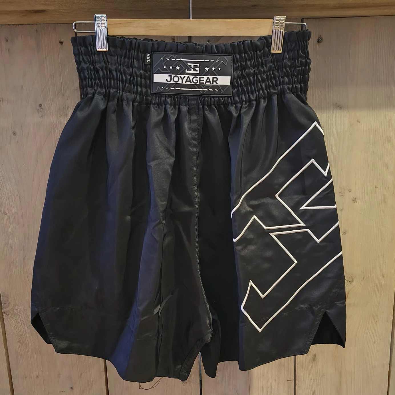 kickboksbroekje JG model zwart/wit